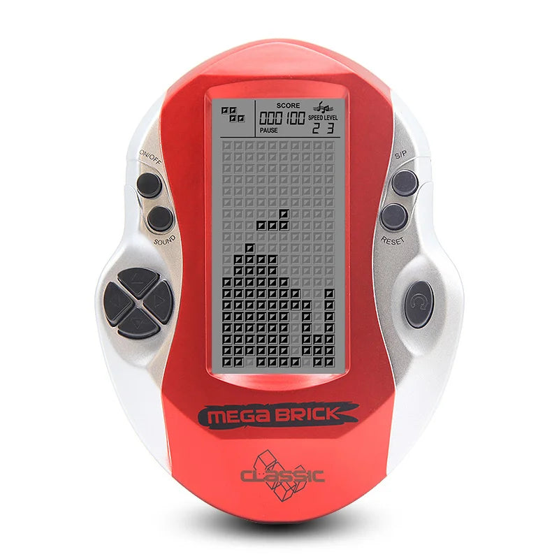 New Brick Game Console | Large Screen Nostalgic Puzzle Game, 23 Built-in Block Games, Adjustable Speed & Difficulty, Battery Powered (2 AA)