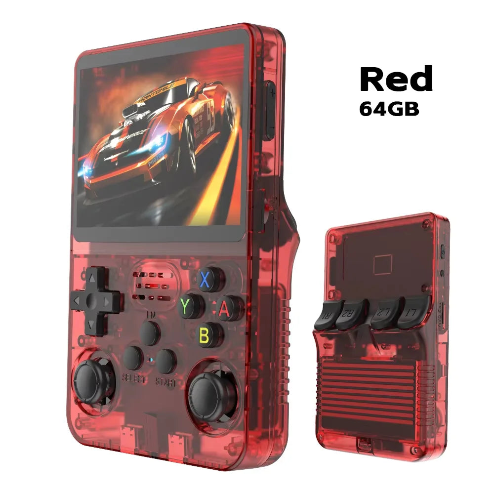 R36S Retro Handheld Game Console | ARKOS System 3.5" IPS Screen 128G Built-in Games Portable Pocket Video Player Gift for Boys